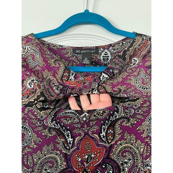 INC International Concepts Mesh Top Cut-Out long Sleeve Nylon  Size OX - Picture 7 of 8